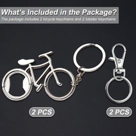 Fahrradschlüsselanhängerrrad Flaschenöffner - 2PCS Fahrrad Schlüsselbund Fahrrad Geschenk, Fahrrad Dekoration Schlüsselanhänger Flaschenöffner, Geschenke für Radfahrer Männer Frauen Freund Vater Papa