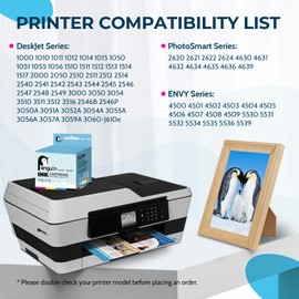 Penguin 61XL Ink Cartridges Replacement for HP 61 Ink for Envy 4501 4502 4500 5530 Deskjet 3050a 3050 3054 3512 2540 Officejet 4635 4630 Printers hp61 Ink hp61 XL hp61xl Black and Color Combo Pack