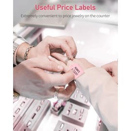 Uniclife 200 Pcs Price Tags with String Attached 1.8 Inch Writable Pink Hang Tags String Tags for Pricing Clothing Jewelry Price Display Labels Blank Merchandise Marking Paper Tags, 1.8" x 1.38"
