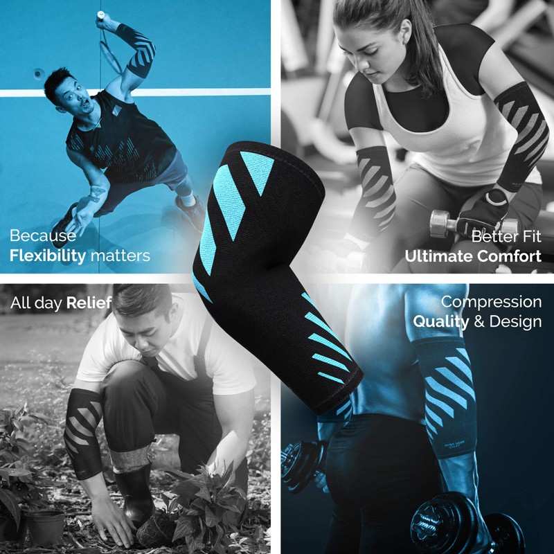 Elbow Compression Sleeve for Men & Women - Elbow Brace