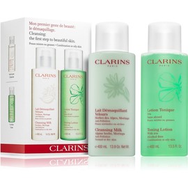 Clarins Cleansing Milk 14 Oz & Toning Lotion 13.5 Oz