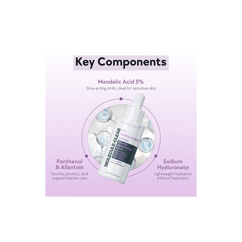NINELESS [NINELESS]Molecule-Clear 5% Mandelic Acid Serum 30ml