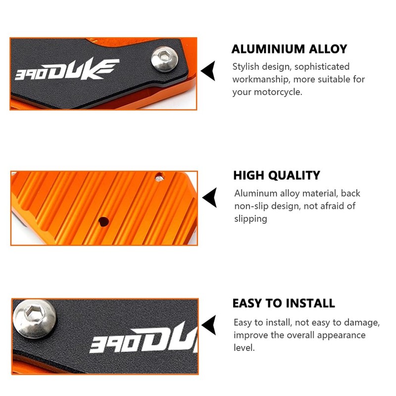 For DUKE390 390 Duke 2024 Motorcycle Side Stand Enlarger Plate