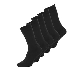 JACK & JONES Men's Jacbasic Bamboo Sock 5 Pack Noos Socks, Black / details: black, black, black, One Size