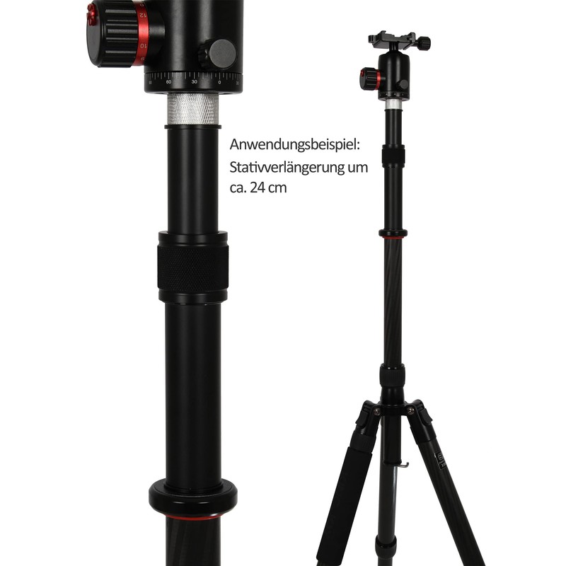 Photecs Pro-S Tripod Extension, Adjustable Mini Monopod 23.5 cm, Camera