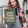 Poecinvi Everything is Figureoutable Clipboard Folio with Storage for Office