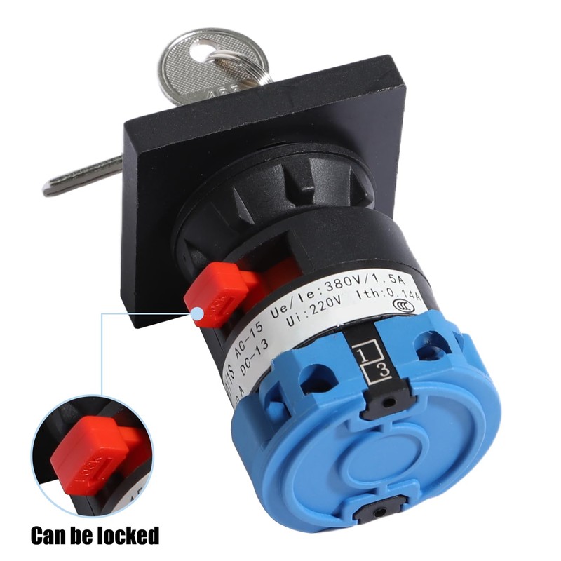 Shengbowi Key Switch Rotary Switch Universal Changeover Switch for Switching