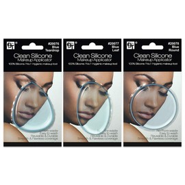 Silicone Makeup Sponges Assorted Shapes Silisponge Beauty Applicator Gel Liquid Foundation BB cream Cosmetic Tool (Blue - 3 Pcs)