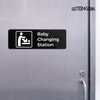 Baby Changing Station Sign, Durable ABS Plastic with Full Adhesive