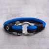 Mens Rope Bracelet - Stainless Steel Silver Shackle, Extremely Durable
