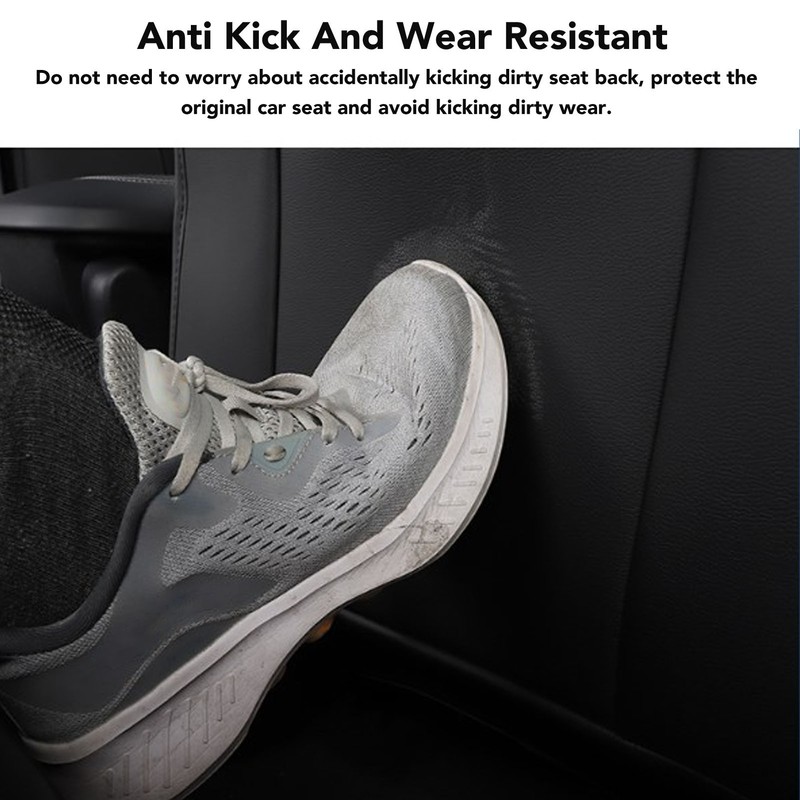 2Pcs Car Seat Anti Kick Pad Rear Back Dust Resistant