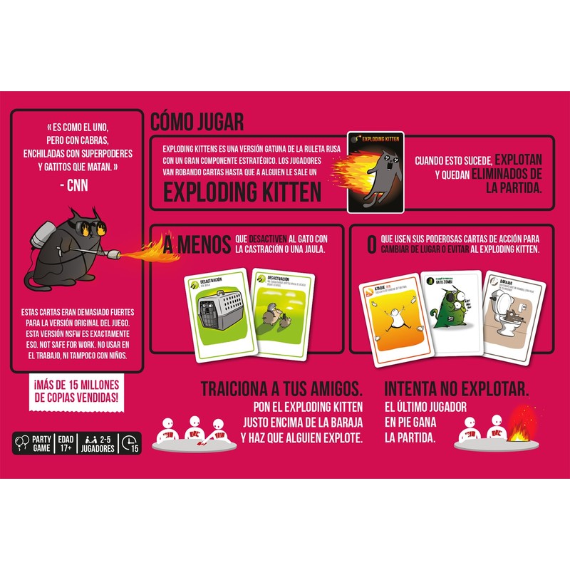 Exploding Kittens NSFW Cat Lovers & Explosions Card Game 17+