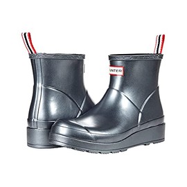 Hunter Footwear Women's Play Short Nebula Rain Boot, Black, 8