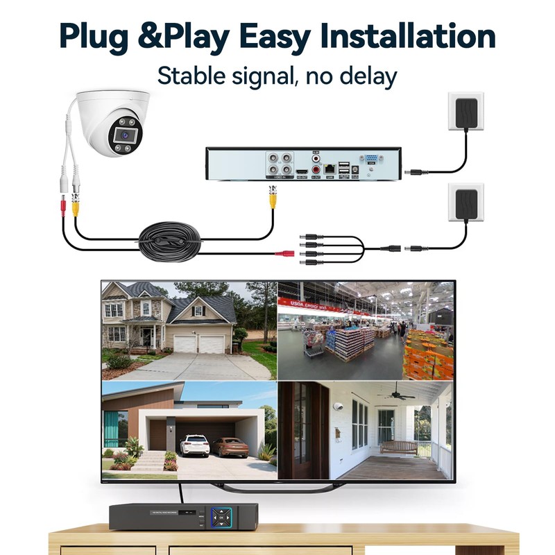 VORGUT 5MP Lite Security Camera System with 500G Hard Drive,