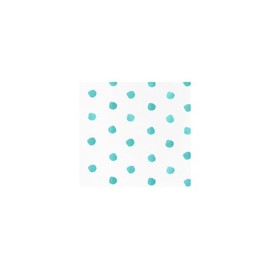 Vietri Papersoft Dot Aqua Cocktail Napkins 6 Packs of 20-10" Spunlace Disposable Paper Towel