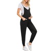 FABRACK Women's Maternity Jumpsuits Loose Adjustable Spaghetti Strap Jogger Overalls