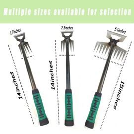 YUANNING Gardening Weed Puller Tool, Uprooting Weeding Tool, 2024 New Weeding Artifact, Sturdy Manganese Steel Hand Weed Remover Tool for Lawn and Garden (6 Tines)