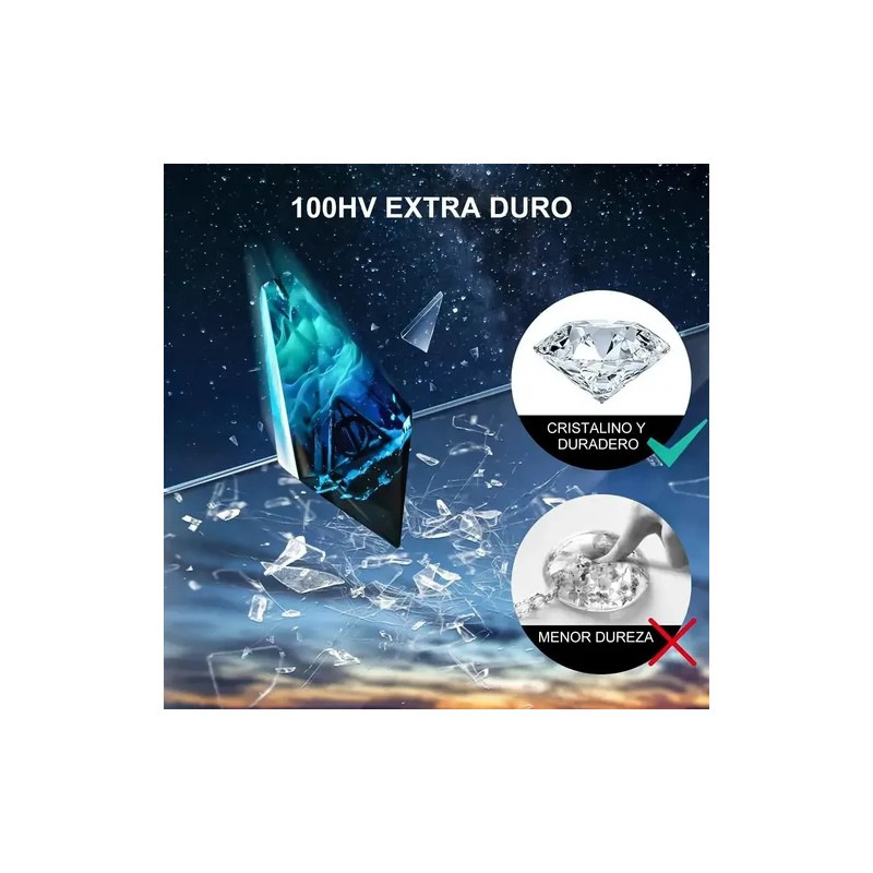 Kit De 200g Resina Uv Transparente Antihuella Con Luz