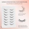 Onlyall Natural False Eyelashes Wispy Clear Band Fake Lashes H86