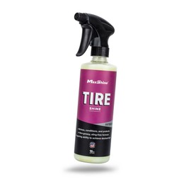 Maxshine Tire Shine 16oz | Acrylic Formula Tire Dressing with UV Protection | No-Sling, Dry-to-The-Touch Finish | Gloss Enhancer Nourishes Rubber & Protects Tires | Professional Car Detailing Supply
