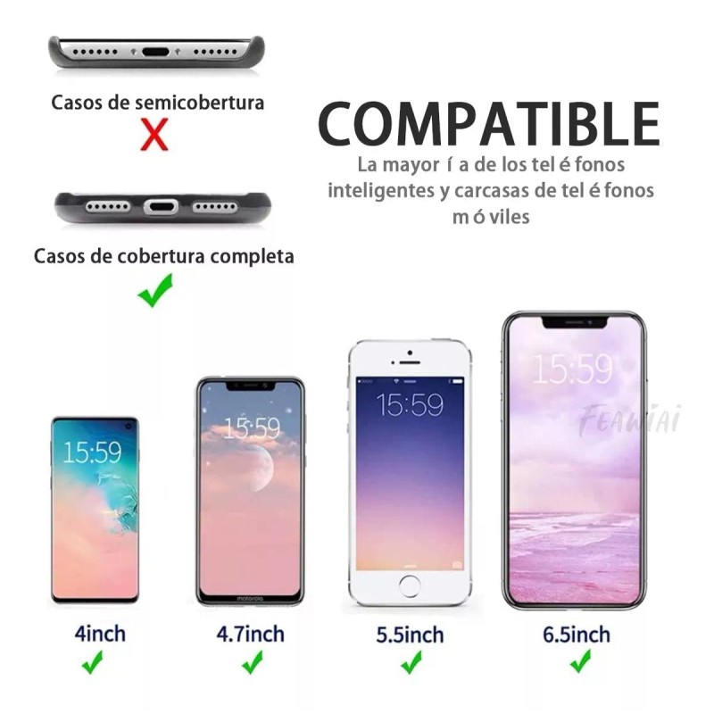 Feawiai 2pzs Correa Para Celular De Cuerpo Cruzado Ajustable Negro
