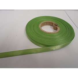 1 roll of 7mm Satin Ribbon x 25 metres Sage Light Green Double Sided 7 mm