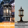 Brilvibera Dusk to Dawn Black Outdoor Post Light Fixture, Pole