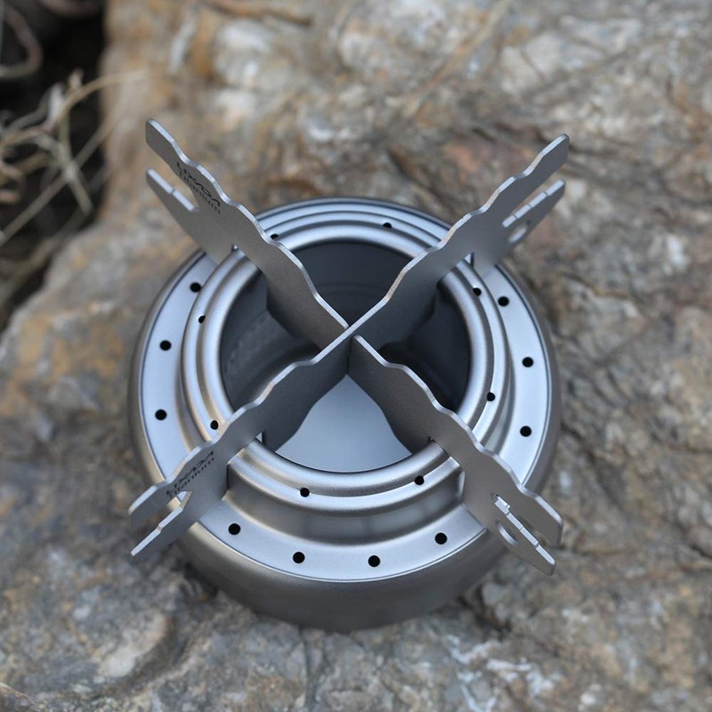 Lixada Mini Titanium Liquid Alcohol Burner Ultralight Titanium Camping Stove