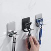 Tqswdmb Adhesive Razor Hooks,Adhesive Wall Mount Hanger Heavy Duty Waterproof