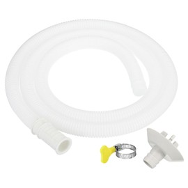 PATIKIL 4.9ft Air Conditioner Drain Kit, Universal AC Drain Hose Connector Hose with Clamp Connector 3 for Mini-Split Window AC Unit Faucet, White