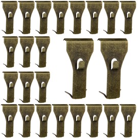 Ripeng Brick Wall Clips for Hanging Outdoors Metal Hooks Brick Picture Hangers Fit 2-1/4 to 2-3/8 inch Wall Siding Hooks Mount to Brick Without Drilling for Outside Home Decor(Bronze, 8 Pieces)