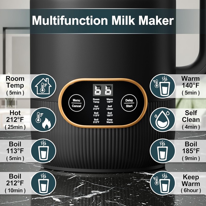 8 in 1 Nut Milk Maker, 8 Blade 35oz Homemade