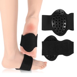 2 Pcs Arch Support Compression Sleeves, Adjustable Plantar Fasciitis Braces with Gel Pads for Flat Feet High & Fallen Arch, Wear Over or Under Socks Helps Relieve Symptoms of Plantar Fasciitis.