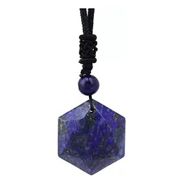 RICHARD-911 Collar Estrella Hexagonal De Cuarzo Lapislazuli Amuleto Sueño Hombre Mujer Cadena Joyería