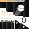 BTTN 96 Inch Extra Long Shower Curtain, Tall Linen Textured