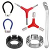 MOAZIFI Spoke Wrench Bicycle 7-Piece Set, Spoke Tensioner with Rubber