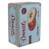 OOTB Donuts Rectangular Tin Box, Metal, Multi-Colour, 21 x 15