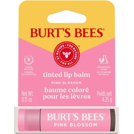 Burt's Bees 100% Natural Origin Moisturizing Tinted Lip Balm, Pink Blossom with Shea Butter