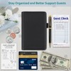 RSAquar Server Book Organizer with Zipper Pocket, PU Leather Restaurant