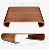 Navaris Wood Monitor Stand Riser - Computer Desk Organizer Desktop