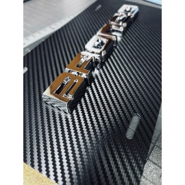 ADS 3D Bronco Chrome  Carbon Fiber License Plate Aluminum Universal Fits All Models