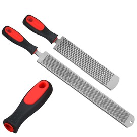 Gisafai 2 Pcs Rasps for Shoeing Horses with Handle Trimming File Carbon Steel Farrier Tools for Repair Horse Hooves Goat Hooves Cow Donkey Pig Animal Hooves Repairing Wood Working Supplies(18/12 Inch)