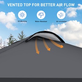 Oneofics Pop Up Canopy, 10x10 FT Instant Outdoor Canopy Tent with Sandbags, 3 Adjustable Heights - Portable for Event, Parties, Camping and More Outdoor Activities