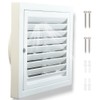 Outdoor Louvered Wall Air Vent Hood Outlet Cover with Grille