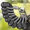 9pcs/set Golf Iron Head Covers Set Waterproof Golf Club Head