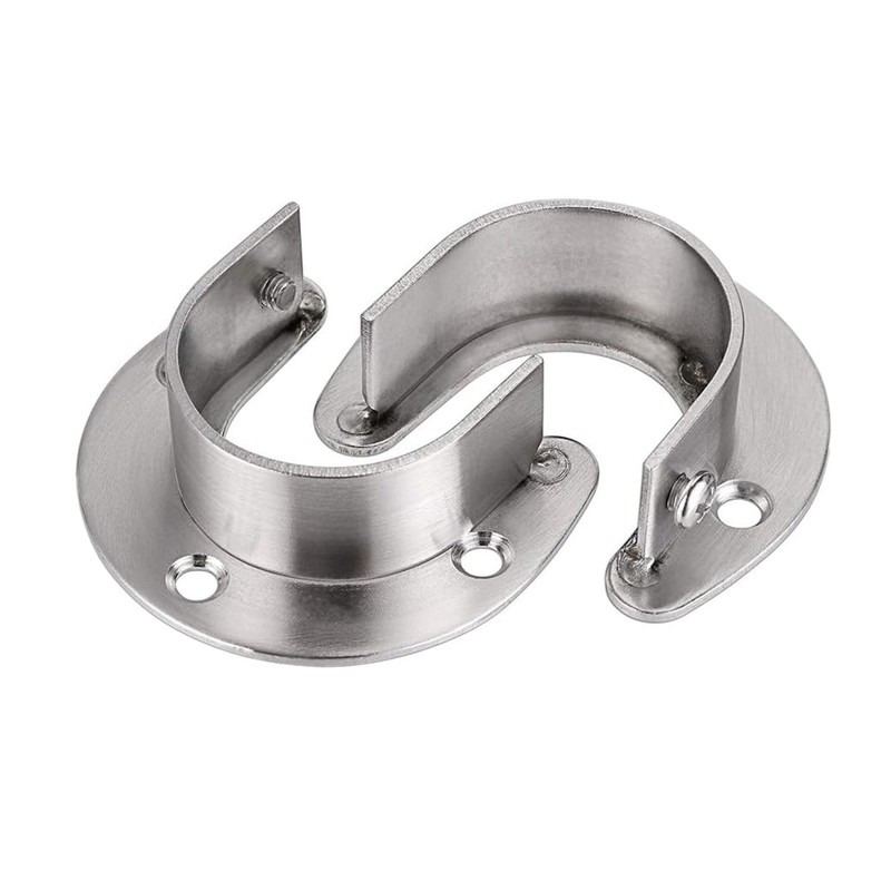 4 Packs Closet Rod End Supports 1-1/2" Diameter, U Shaped