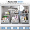 Biboraya 2 Pack Under Sink Organizer Upgrade to Professional Rails,2-Tier