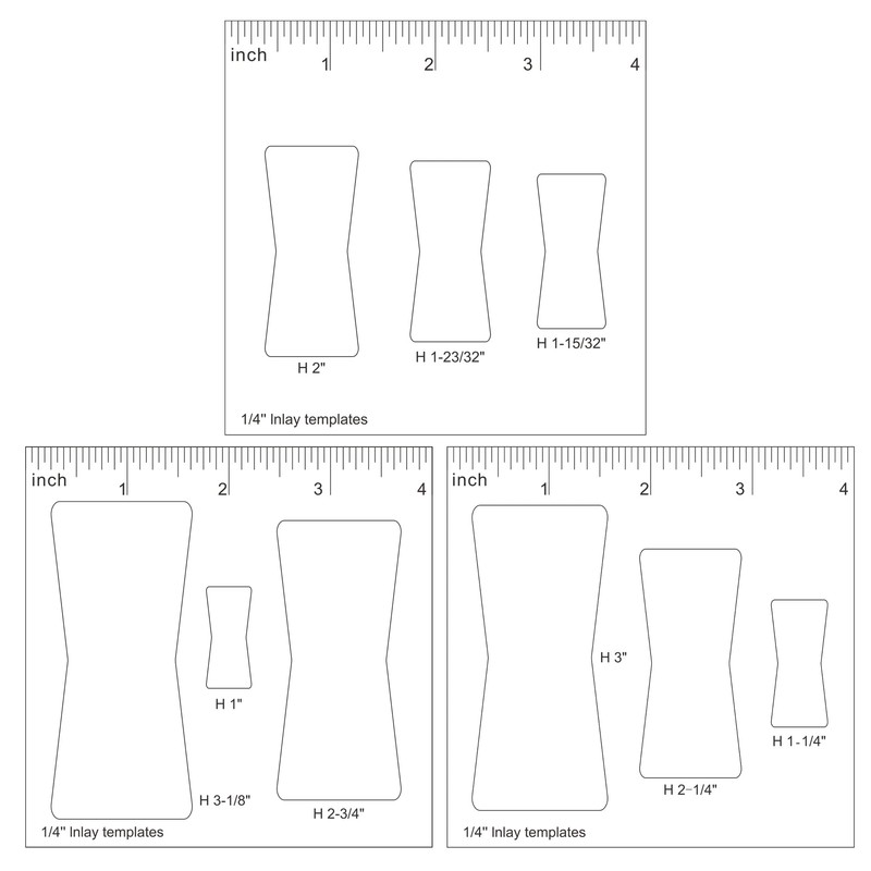inBovoga 3 Pcs Router Templates for Woodworking, 4 * 3.92