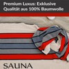 Lashuma Stockholm Sauna Towel Large Beige Red Grey XXL Sauna