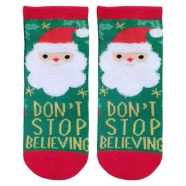 Stephen Joseph Unisex-Kid's Crew Socks, Santa, Medium